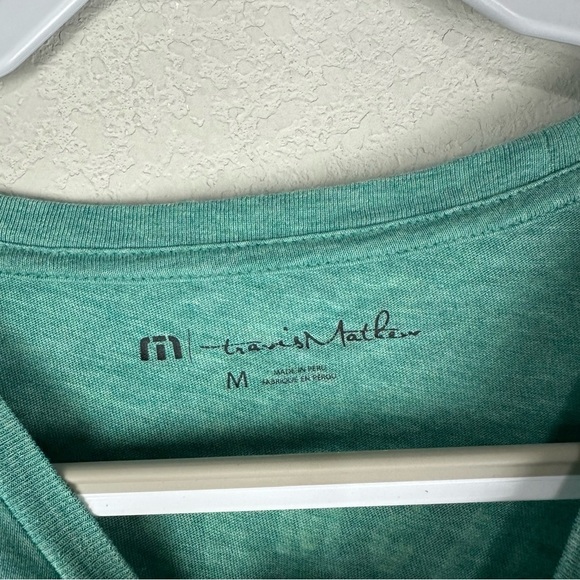 Travis Mathew Teal Green Keg Official Drinking Team Open to Close Shirt Medium - Picture 5 of 6